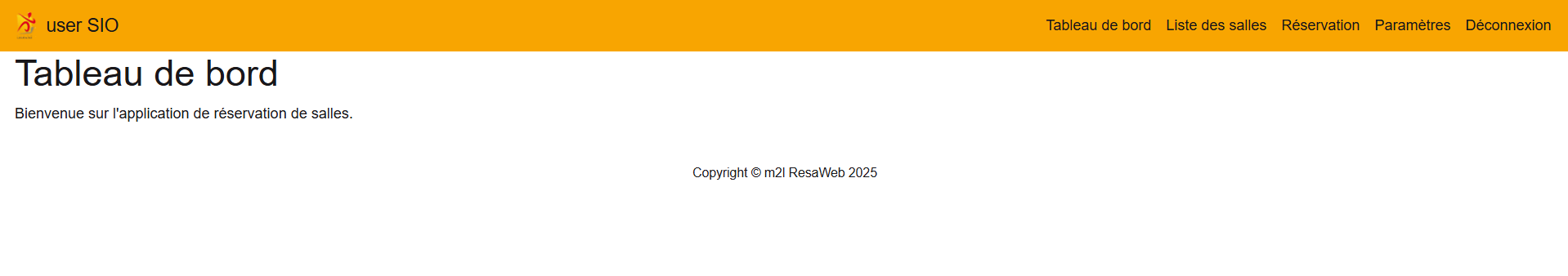 Tableau de bord des réservations